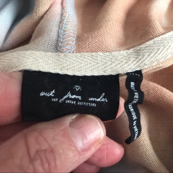 FREE PEOPLE HOODIE ☮️ Tie dyed cropped bat wing sleeves soft lightweight - Picture 7 of 8